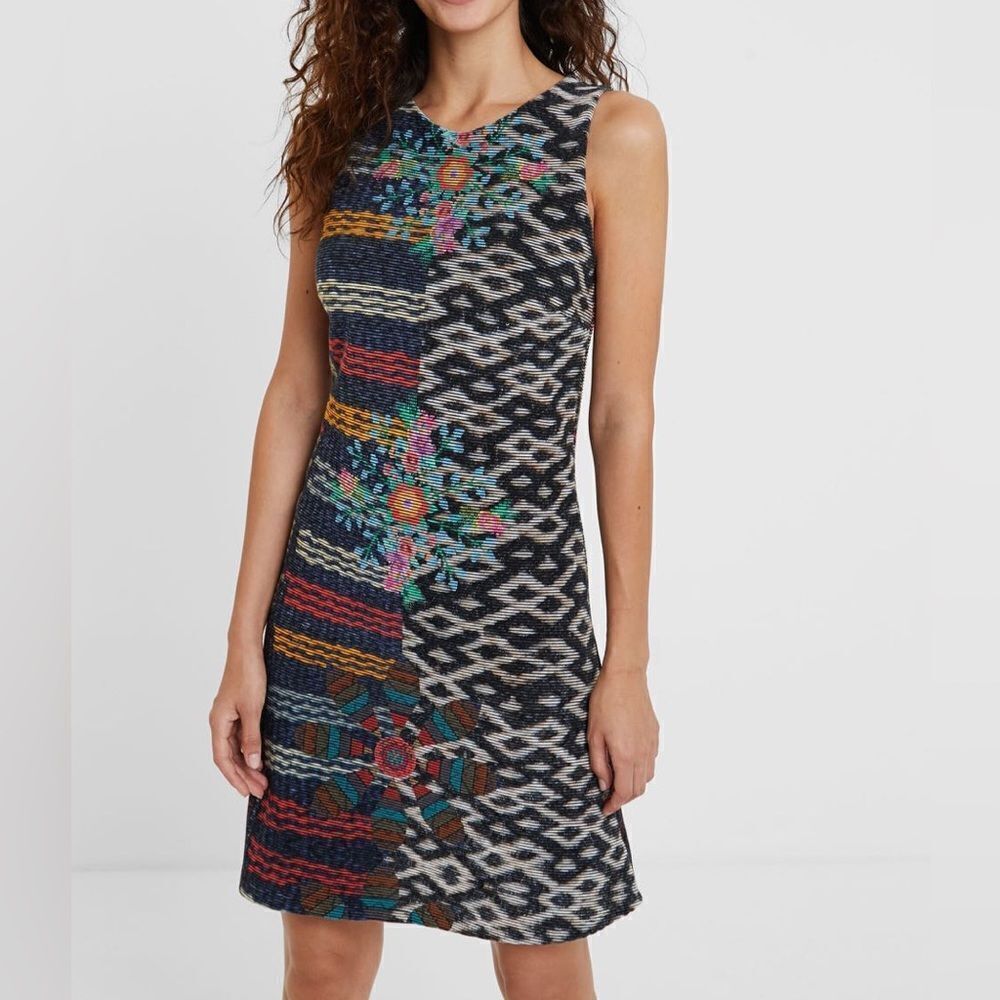 🔥Desigual  Patchwork Dress “Gala” sz usa Large New